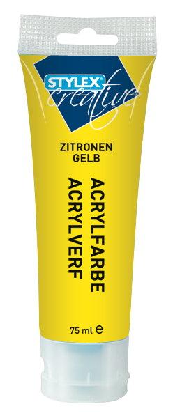 Acrylfarbe, 75 ml, Zitronengelb