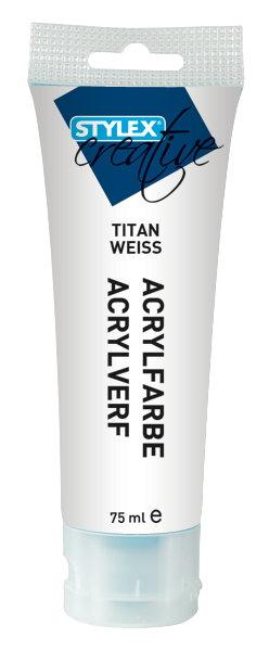 Acrylfarbe, 75 ml, Titanweiß
